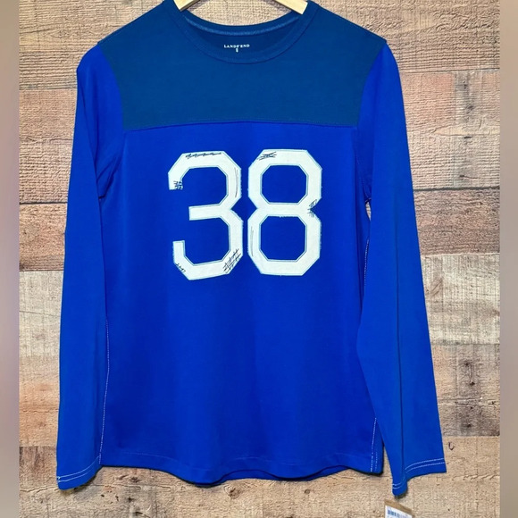 Lands' End Other - Land’s End Boys Blue Long Sleeve Tee Sporty School Fall Football